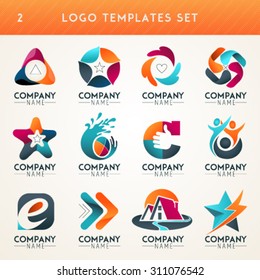 Logo set,logo collection,idea logo,family logo,people logo,creative logo design template,eco logo set, vector logo template. Modern logotype symbol icon set.