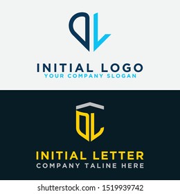 Logo Sets modern DL graphic design. Inspiring logo design for all companies. -Vectors