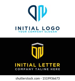 Logo Sets modern DN graphic design. Inspiring logo design for all companies. -Vectors