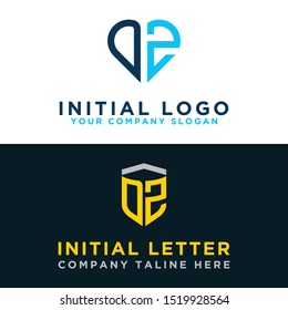 Logo Sets modern DZ graphic design. Inspiring logo design for all companies. -Vectors