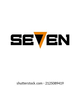 Logo de siete tipografías, sencillo, moderno y fácil de separar