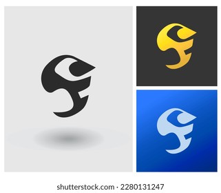 Logo SF Letter shape monogram for company