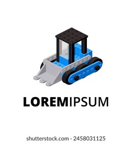 Logo with shamomile for print and design. Vector