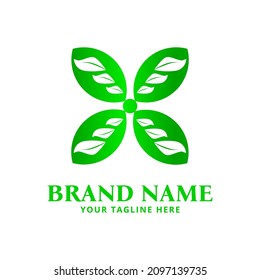 The logo in the shape of a butterfly and a leaf is perfect for a natural product brand