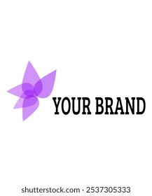 a logo in the shape of a flower with transparent colors