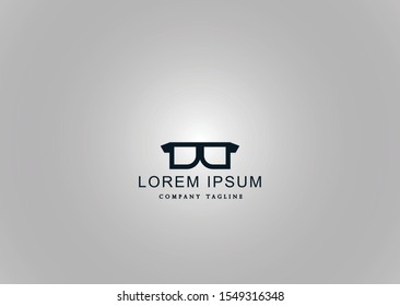
logo with the shape of the glasses that seem elegant and luxurious
