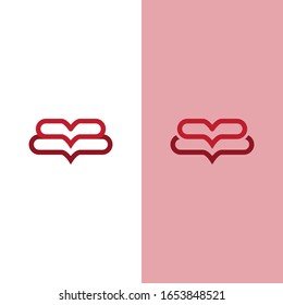 Logo shape heart that piled up. the concept of using minimal, and clean. suitable for the dating company, medical, hospital, healing, and others