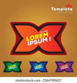 Logo shape icon design template Simple Colorfull best innovation Vector