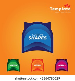 Logo shape icon design template Simple Colorfull best innovation Vector