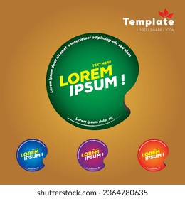 Logo shape icon design template Simple Colorfull best innovation Vector
