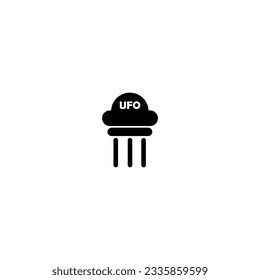 the logo shape of an illuminating ufo disk is designed as sweetly as possible to display an attractive visualization