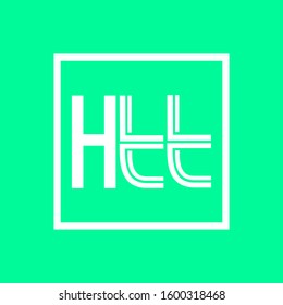 Logo shape initial letter htt for business or company vector eps 10