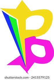 a logo in the shape of the letter B and in a combination of many colors