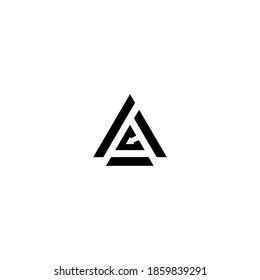 logo shape letter a a c abstract symbol