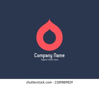 The logo shape of the letter "O" has a dynamic and elegant design concept