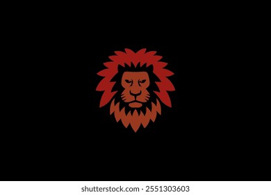 Logo in the shape of a lion's head in vector. Lion logo design vector.