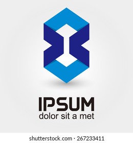 logo with the shape of the number eight .