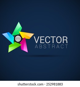 logo shape set, 3d style element design abstract vector