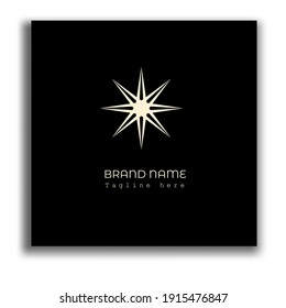 logotipo con forma de sol, adecuado para logotipos de calidad