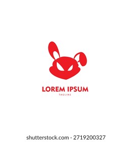 El logotipo, con forma de cabeza de conejo con una oreja doblada hacia abajo y ojos afilados, da una impresión única y audaz. La mirada aguda simboliza la asertividad. Este logotipo es adecuado para representar una identidad creativa, moderna y ligeramente vanguardista.