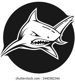 logo shark black vector abstract