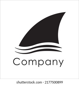 Logo Shark Geometric Black Modern Minimalist
