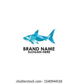 logo shark modern design vector