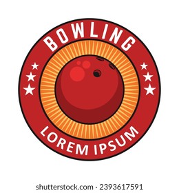 A logo with sharp and clear bowling ball elements, ready to be printed on various print media such as posters, brochures and banners.