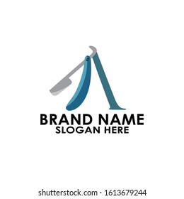 logo Shaver barbe vector design