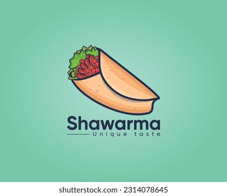 Logo For A Shawarma Unique Taste Design Template, And Best Hi-Quality Illustration Vector.
 Best Supper Delicious Shawarma Logo Design With Premium Vector.