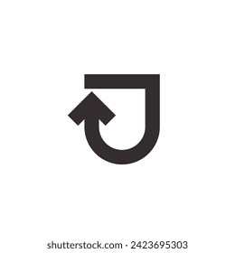 Logo shield arrow up design template element with blank background