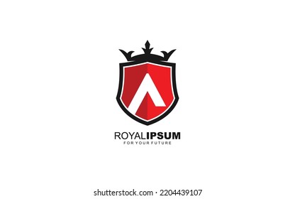 A logo shield for branding company. security template vector illustration for your brand.