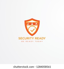 logo with shield design