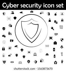 Logo shield icon. Cyber security icons universal set for web and mobile