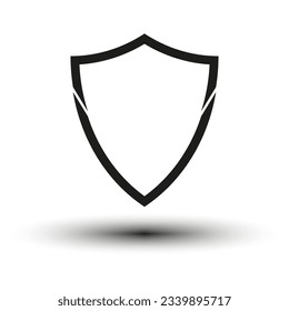 Logo shield icon. Security symbol. Vector illustration. Eps 10.