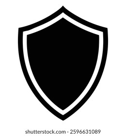 logo shield icon vector whrite background