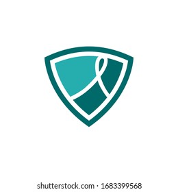 Logo Shield and Letter A with modern and clean style