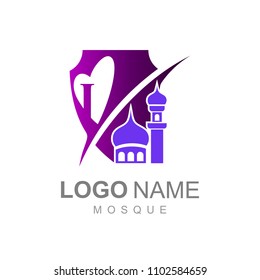 logo shield love mosque with look very sturdy, logo ready to use