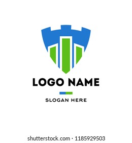 logo shield minimalism