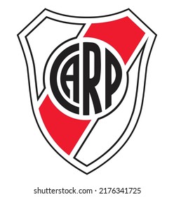 Logo shield river plate art vector text example template