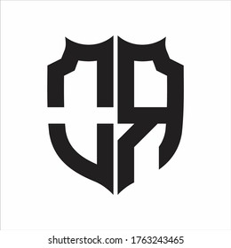 OR Logo Shield style Monogram design template on white background