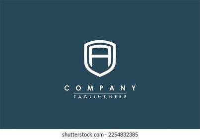 Un escudo de logo. Este logotipo es muy sencillo y minimalista, adecuado para logotipos de empresas en el sector de la seguridad.
