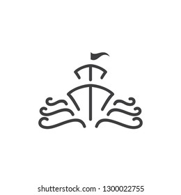 logo ship art vector icon