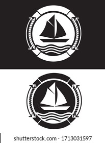 logo ship vintage vector eps 10