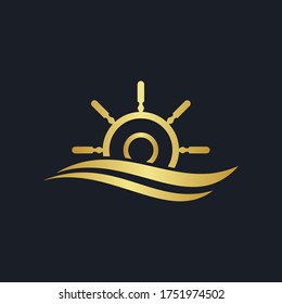 a logo of Ship's wheel