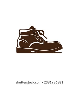 Logo of shoe icon school boot vector isolated sport shoes silhouette shoe vector template