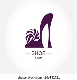 Logo Shoe Store, Shop, Fashion Collection, Boutique Label. Company Logo Design.