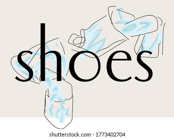 logo for shoes store, vector, illustration