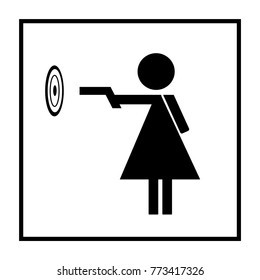 Logo for the shooting gallery. Vector illustration.
