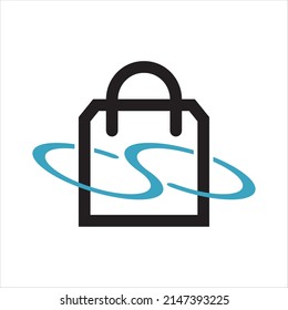 Logo Shop, bag, infinity elegant and professional